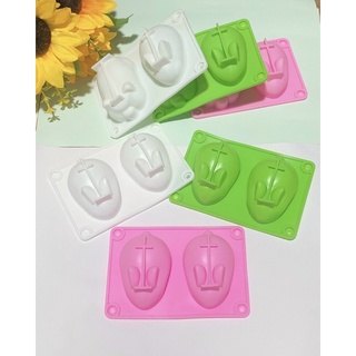 Khuôn silicon hình phô mát và pudding thỏ heo