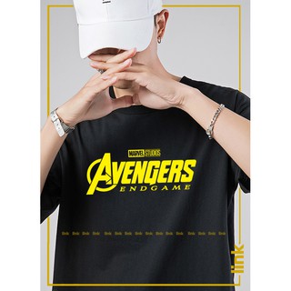 Áo thun nam tay lỡ AVENGERS ENDGAME logo trước ngực đủ màu sắc nét ( Đen, Trắng )