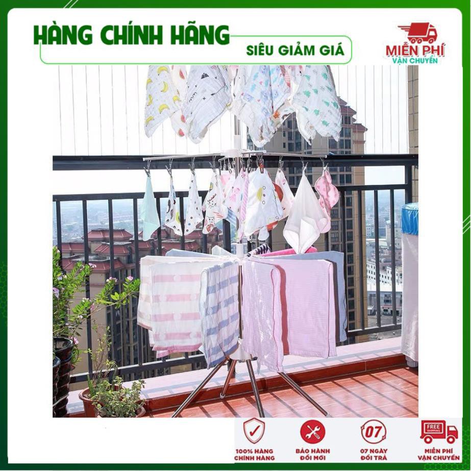 Cây Phơi Quần Áo khung Inox 3 Tầng Cho Bé Thông Minh - Đồ Gia Dụng Thông Minh