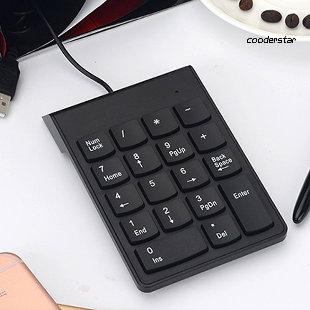 Bàn phím số mini 18 phím có dây cho máy tính laptop