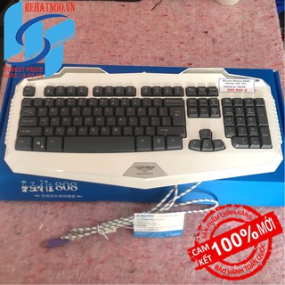 Bàn phím newmen kb808 gaming - led - ps2 - multimedia xám trắng