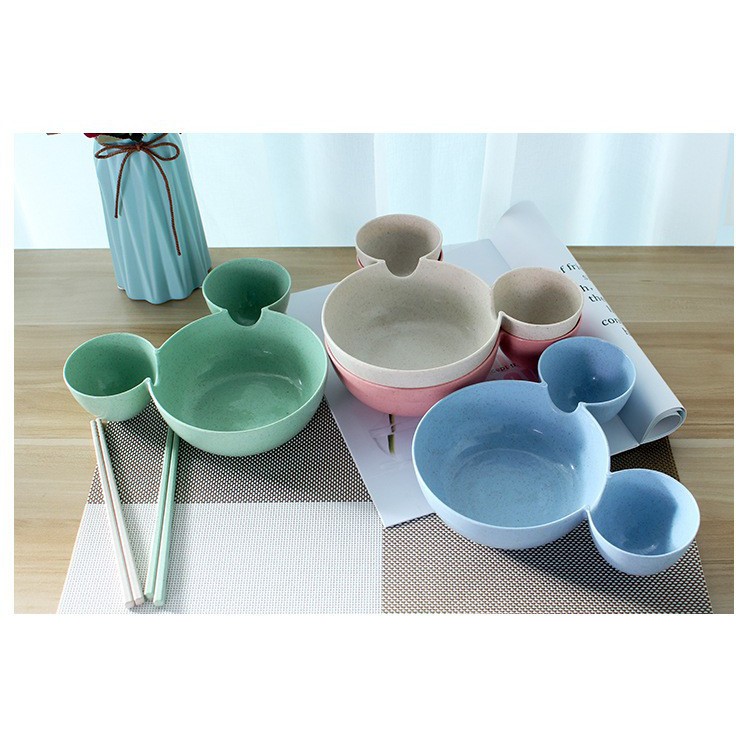 combo 2 chén đựng thức ăn 3 ngăn