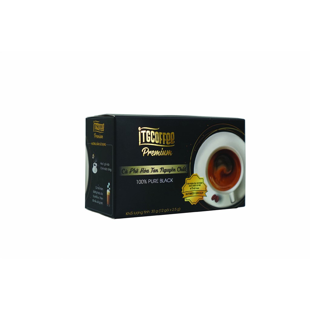 Cà phê hòa tan nguyên chất ITGCOFFEE Premium - Hộp 30g