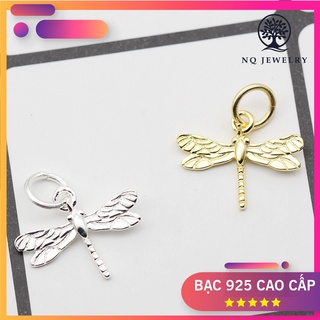Charm S925 con chuồn chuồn mạ vàng treo