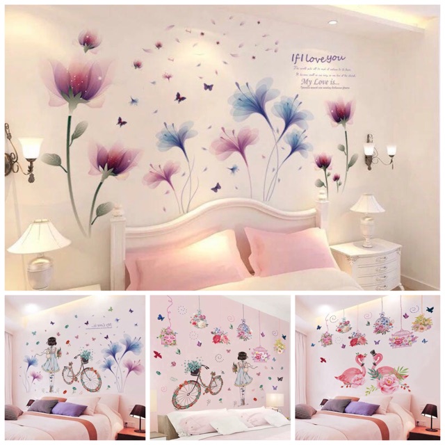 Decal dán tường trang trí phòng ngủ