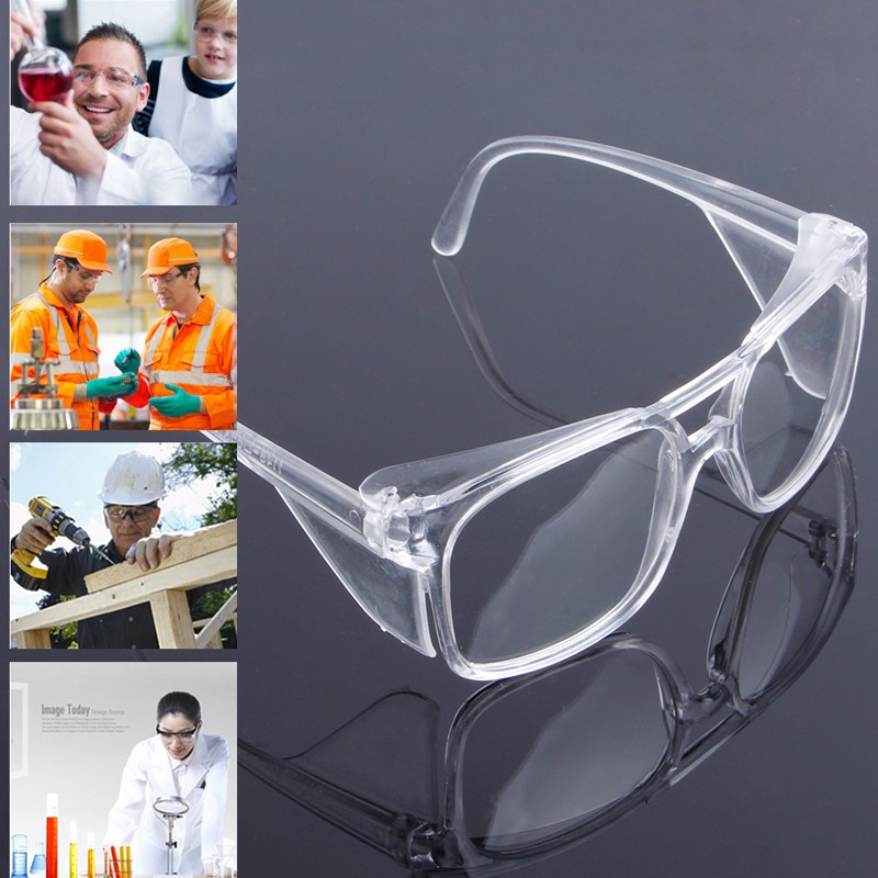 RUN  Clear Safety Work Lab Goggles Eyewear Glasses Eye Protective Anti Fog Spectacles