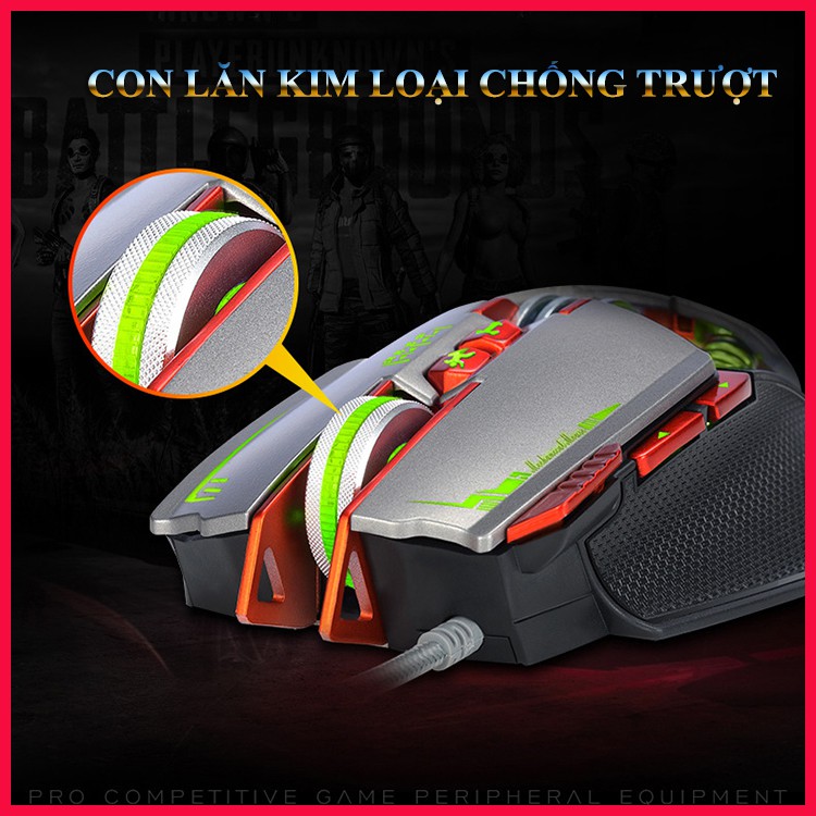 Chuột máy tính GAMING M9 CAO CẤP, DPI khủng 3200, 8 nút,con lăn kim loại chống trượt BH 24 THÁNG | BigBuy360 - bigbuy360.vn