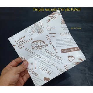 Túi giấy tam giác /Túi giấy Kebab 1000 cái