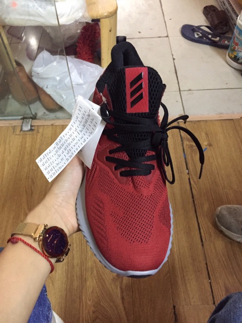 {Ảnh thật} Giày thể thao Adidas Alpha bounce màu đỏ đô