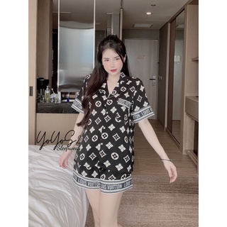 ĐỒ BỘ PYJAMA CỘC ĐÙI MANGO VIỀN VIC- YY9