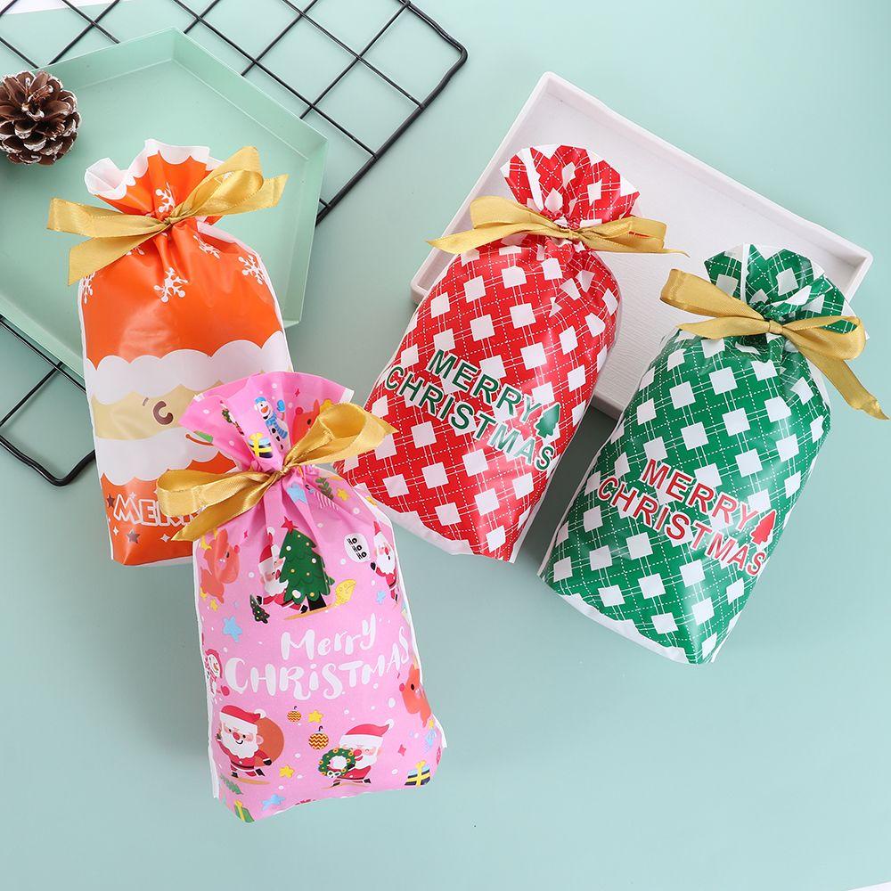 CHOOKEY Bộ 10 Túi Đựng Kẹo Giáng Sinh Dễ Thương