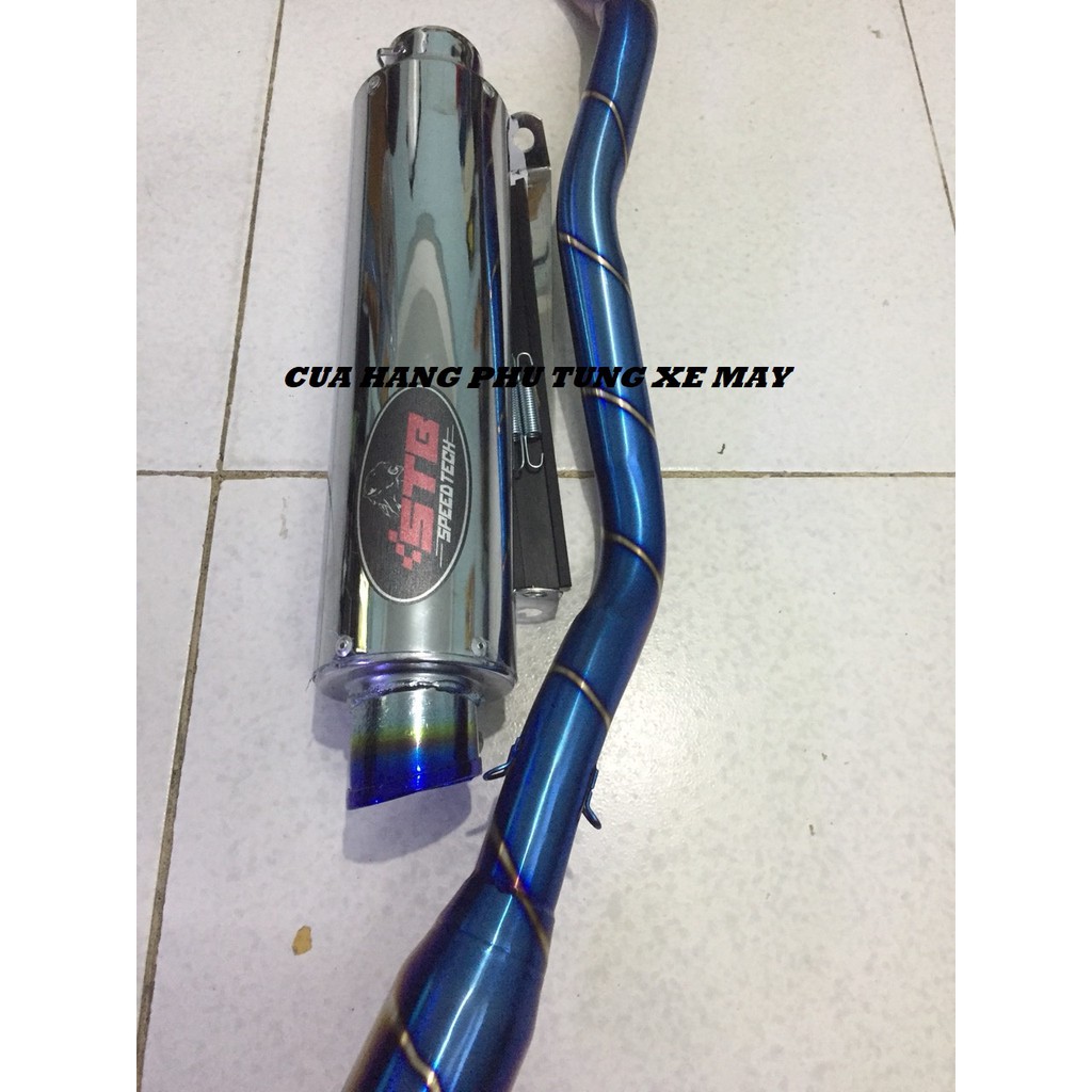 Pô STB F1 gắn xe Exciter 135, Exciter 150, Winner 150, Winner X, Raider Fi, Satria Fi ( kèm cổ titan + pát treo + lò xo