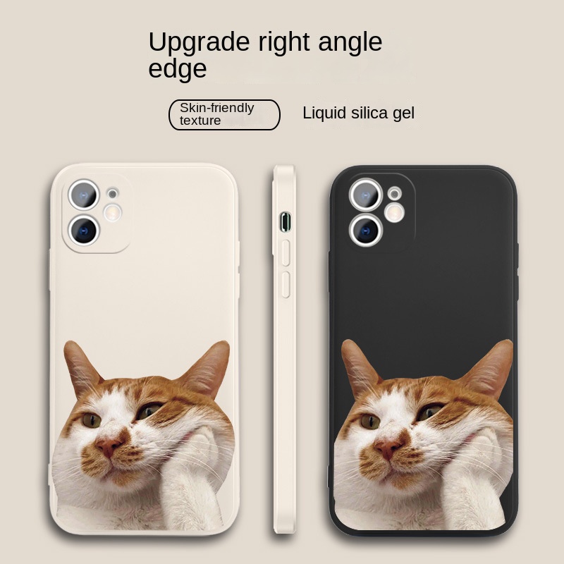 Ốp Điện Thoại Chống Sốc In Hình Mèo Cho Iphone 13 Pro 11 Pro Max Xr 6s 7 8 Plus 12 Mini 14 Pro Xs Max