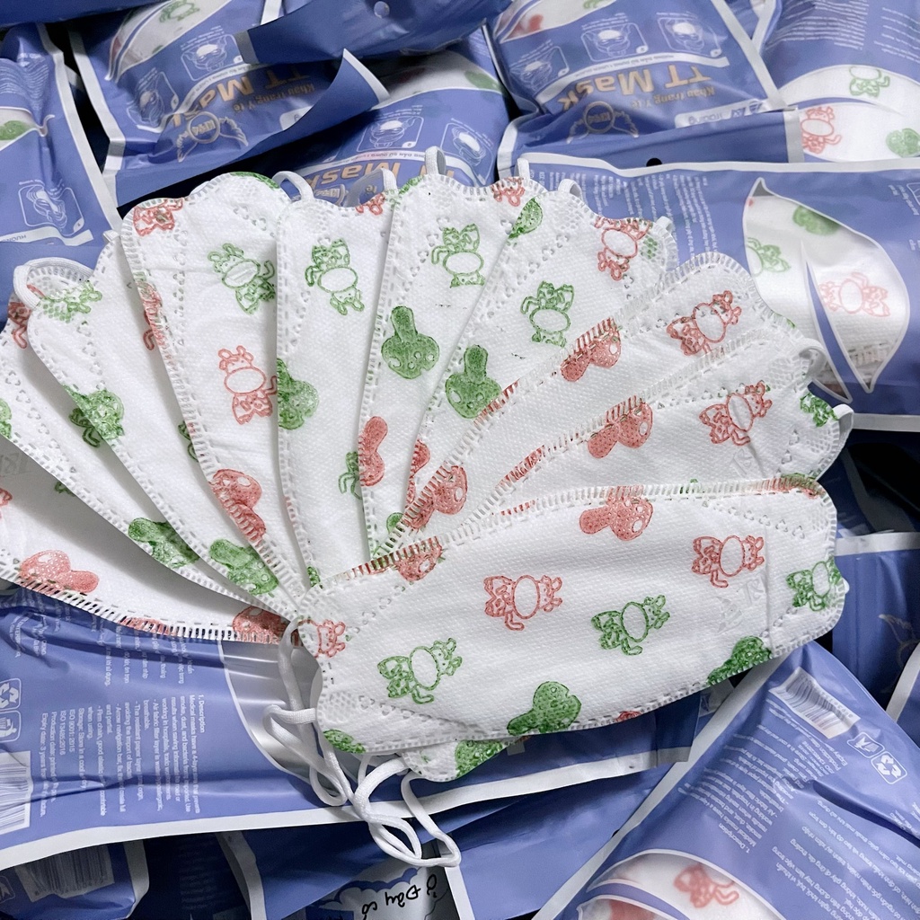 Set 3 túi khẩu trang y tế 4D KF94 Mask cho bé trai bé gái từ 1 đến 5 tuổi- Riokids KT0