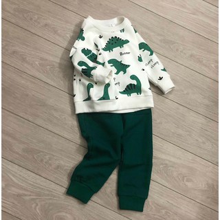 Set bộ nỉ H&M khủng long xanh