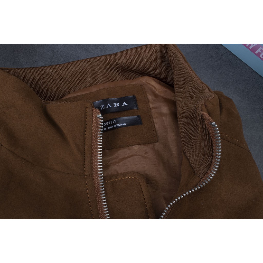 Áo khoác nam hai lớp áo khoác da lộn suede cúc bâm nam VNXK giảm giá