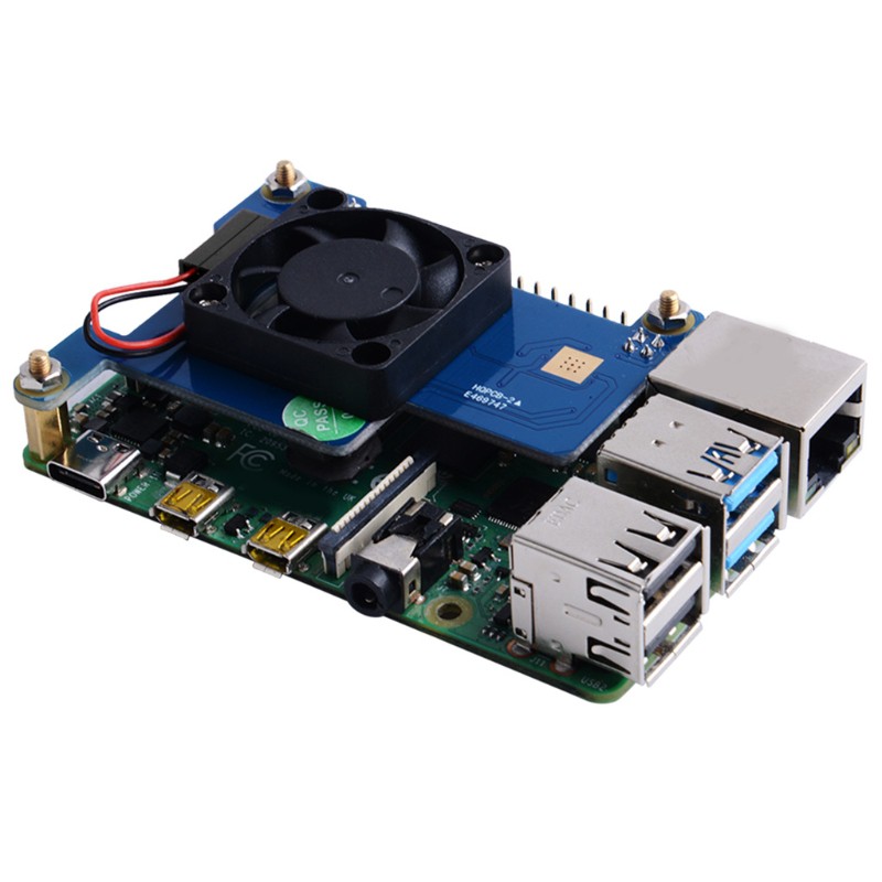 QJ  Ethernet POE Fan Power Over Ethernet Module Supports Raspberry Pi 4B/3B+