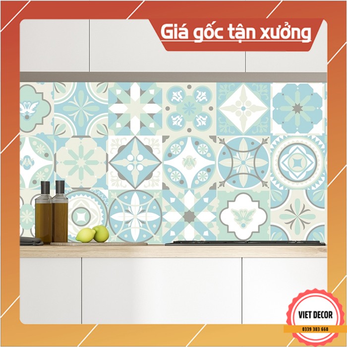 Decal Gạch Bông C26 - Set 30 ô 20x20cm - Decal Dán tường, Dán bếp, Trang trí nhà cửa - Viet Decor