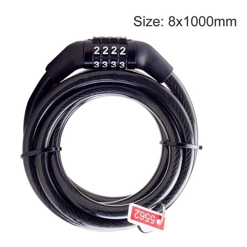 Khoá Dây Xe Máy Xe Đạp 4 Số Giá Rẻ Vô Đối