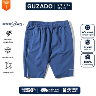Quần Short Gió Nam Guzado(4 Màu), Vải Mềm Mịn, Siêu Nhẹ, Dáng Thể Thao, Vận Động Thoải Mái GSR02