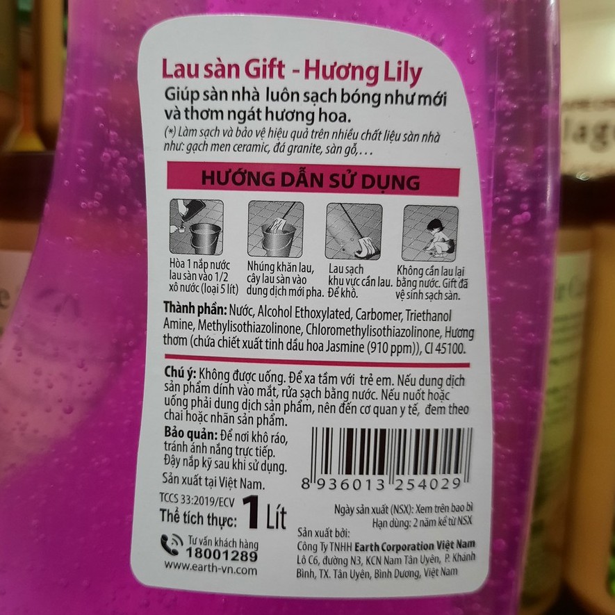 Nước lau sàn Gift Lily 1 lít