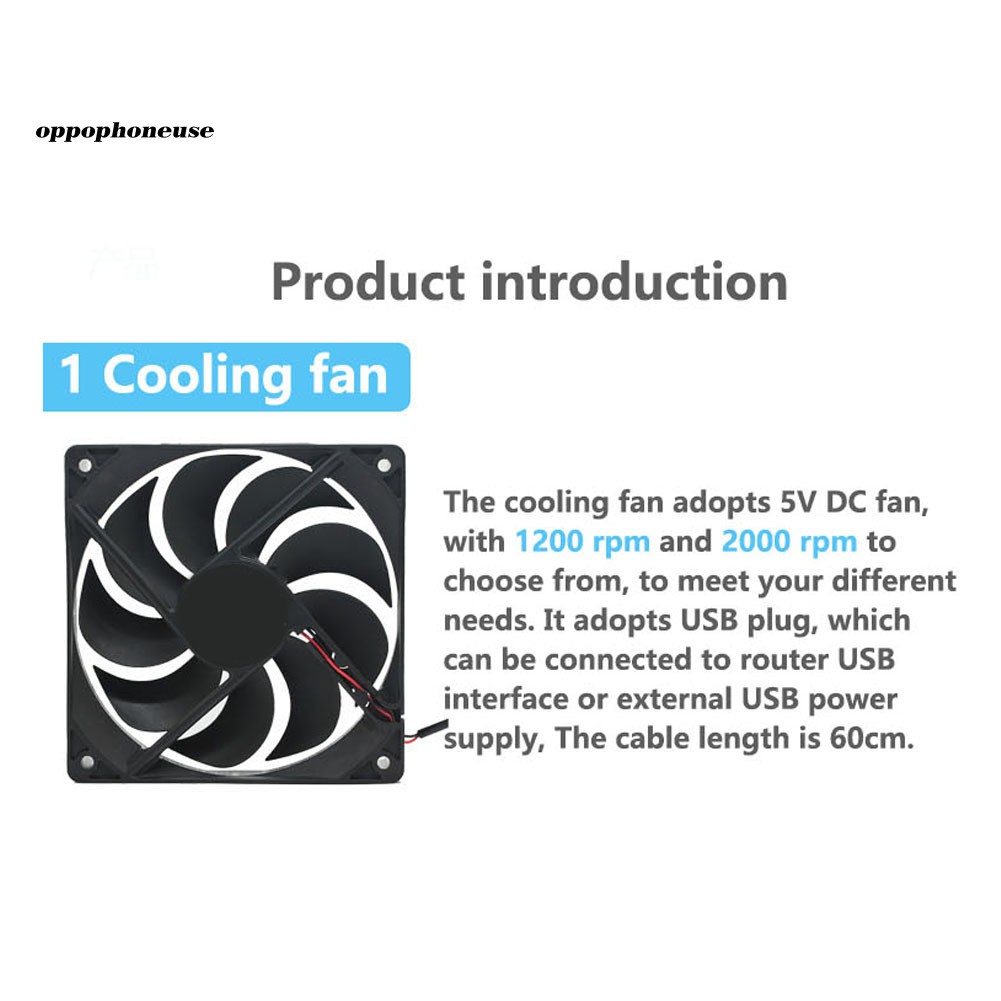 Quạt Tản Nhiệt Usb 12cm 5v Cho Máy Tính