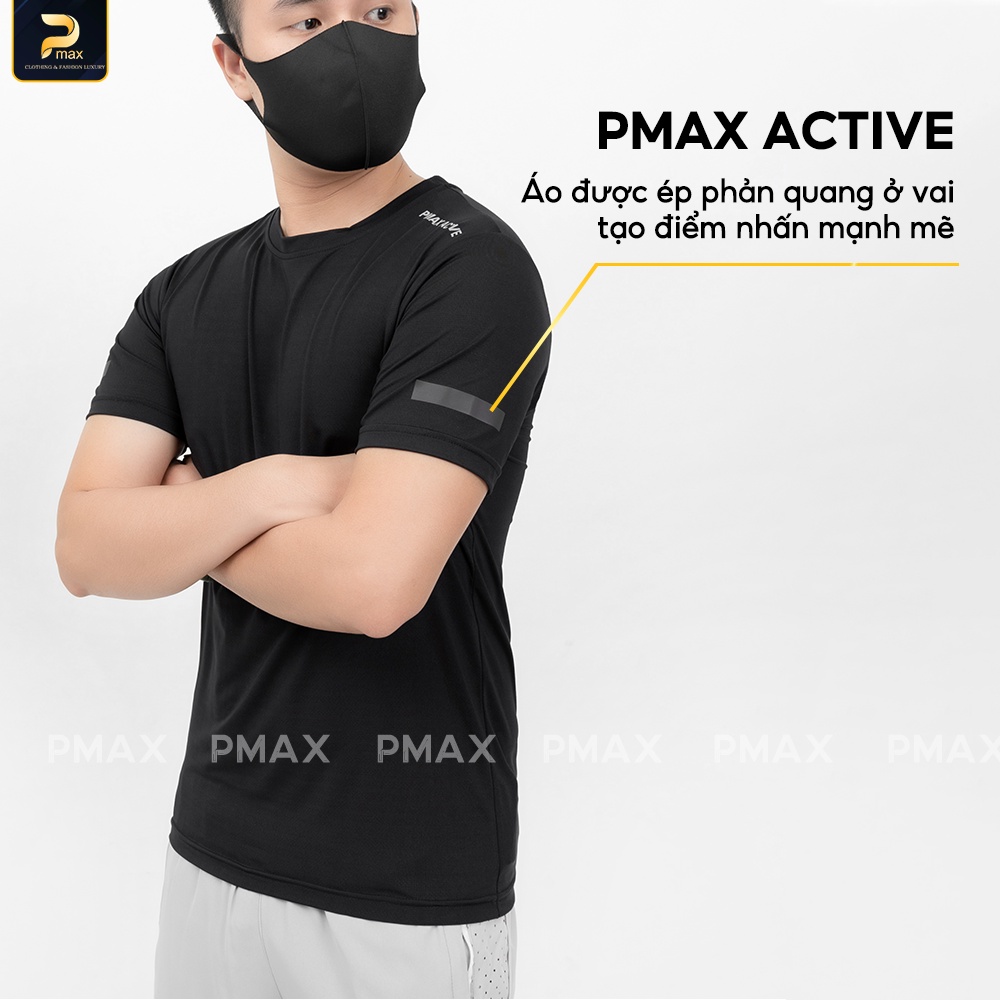 Bộ quần áo nam thể thao PMAX vải thun coolmax ngắn tay co giãn 4 chiều thoải mái năng động (8 màu)