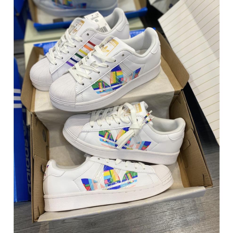 Giày Adidas Superstar Mũi Sò Hoa Văn Siêu Đẹp
