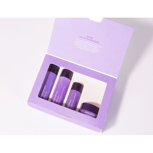 [Mẫu Mới] Set 4 Món Dưỡng Ẩm Chống Lão Hóa Innisfree Orchid Special Kit - Bộ Kit Dưỡng Da Toàn Diện Hoa Lan Innisfree