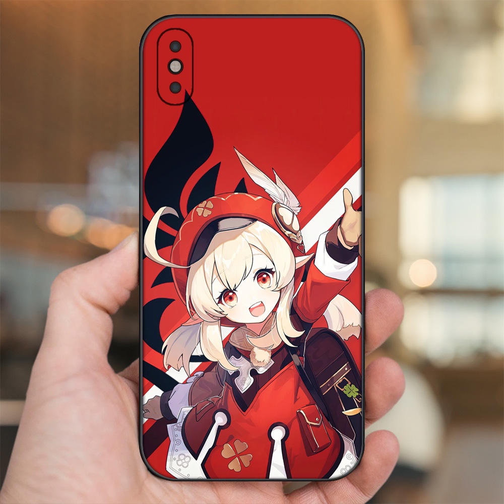 Ốp lưng iPhone Xs Max dẻo đen cạnh vuông in hình Klee Genshin Impact