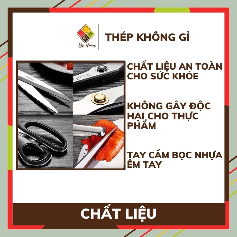 Kéo Cắt Thịt Nướng Hàn Quốc Gômi G130 BEHOMEMALL Kéo Cắt Thịt Cao Cấp Chuyên Dùng Cho Nhà Hàng Nướng Hàn Quốc