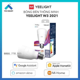 Đèn thông minh Xiaomi Yeelight Bulb 1S, W3, 16 triệu màu điều khiển qua App, hỗ trợ Google, Alexa