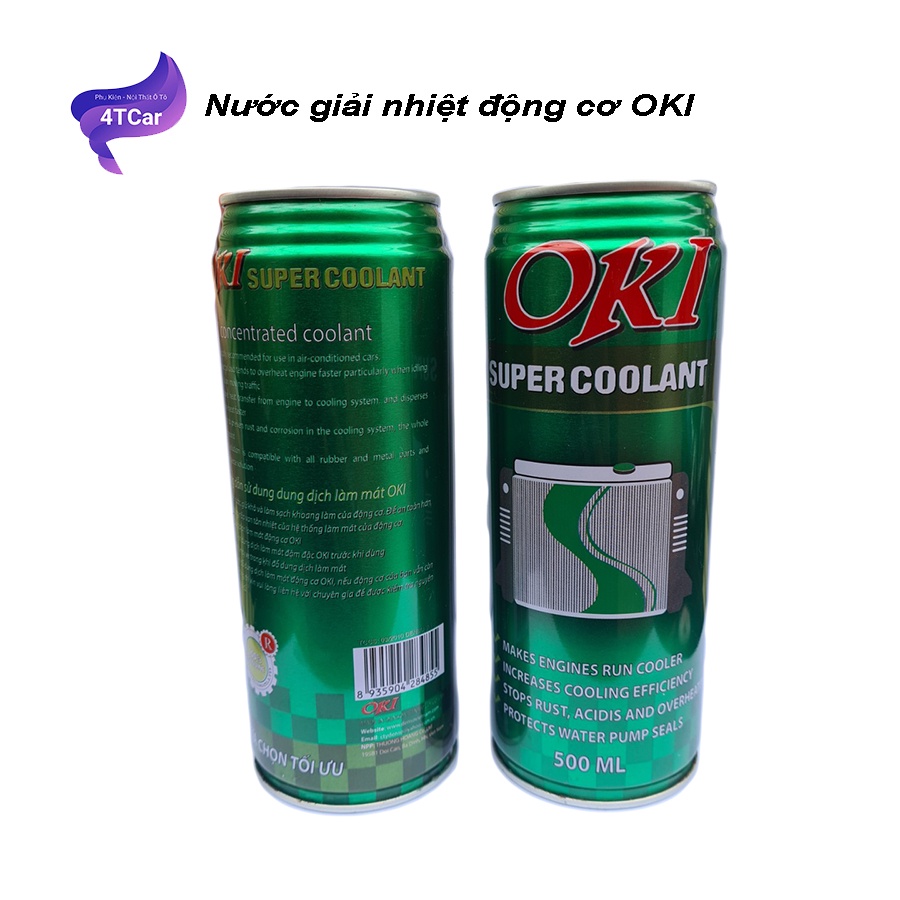 Nước giải nhiệt động cơ ô tô OKI làm mát động cơ 500ml màu xanh