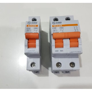 [XẢ KHO 3 NGÀY] Cầu dao ngắt điện Aptomat Sino cam 1P, 2P chính hãng C16, C20, C25, C32, C40