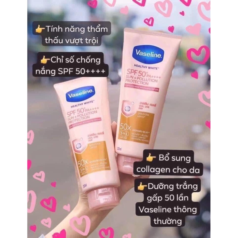 [Siêu Phẩm] Sữa Dưỡng Thể Vaseline Perfect Serum 50X Tuýp 320ml