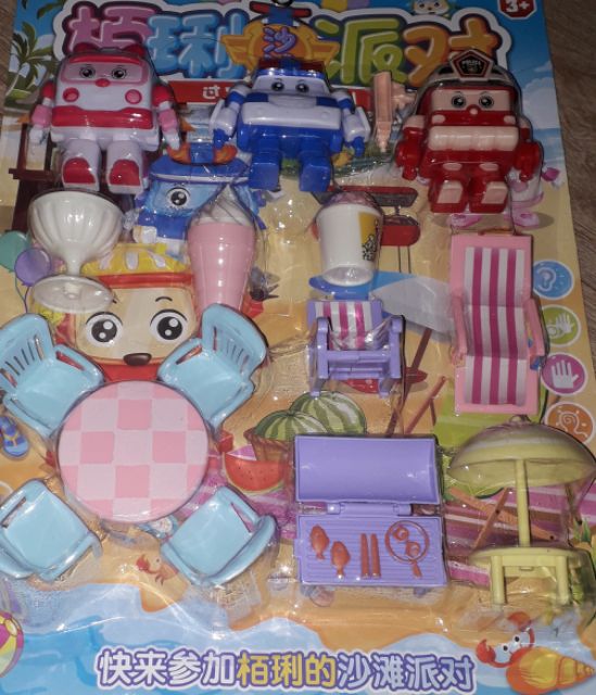 Sét đồ chơi 3 mô hình hình biệt đội Super WingS kèm phụ kiện nghĩ mát bằng nhựa rất đẹp