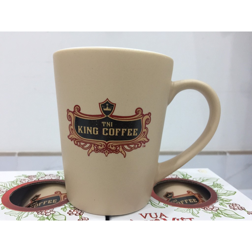 (Ảnh+Video thật)(HCM)(yêu thich) Cốc Sứ Ly sứ uống nước cao cấp King Coffee 350ml