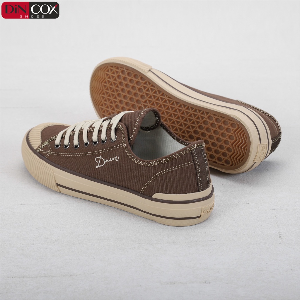 Giày Sneaker Vải Unisex DINCOX D21 Phong Cách Ấn Tượng Chocolate