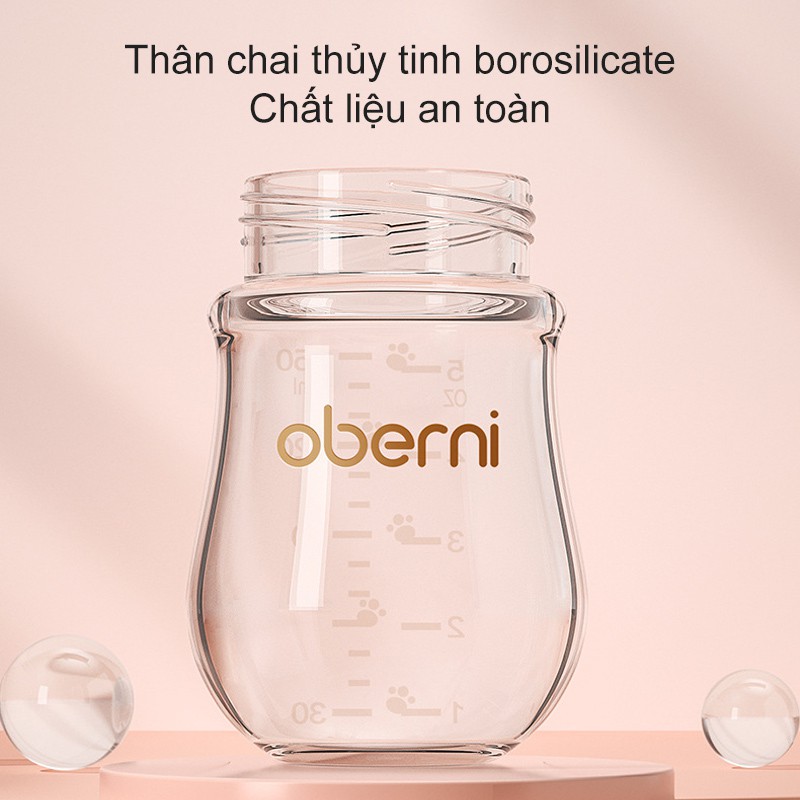 Bình sữa thủy tinh chong bé sơ sinh 150ML, bình sữa rộng chống sặc và bình sữa chống đau bụng cho bé