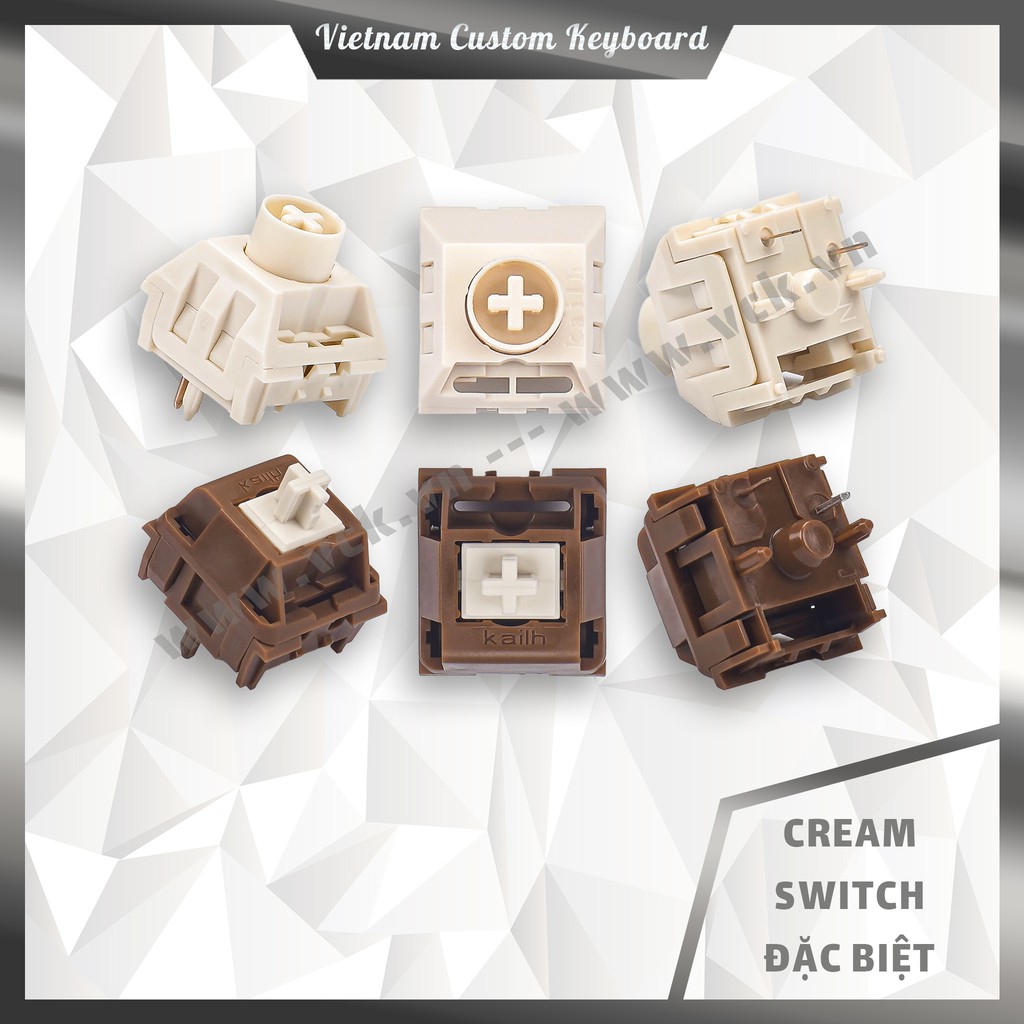 Cream Switch Đặc Biệt | Linear 55g | Box Cream | Cream Chocolate | NovelKeys X Kailh | Housing POM | vck.vn