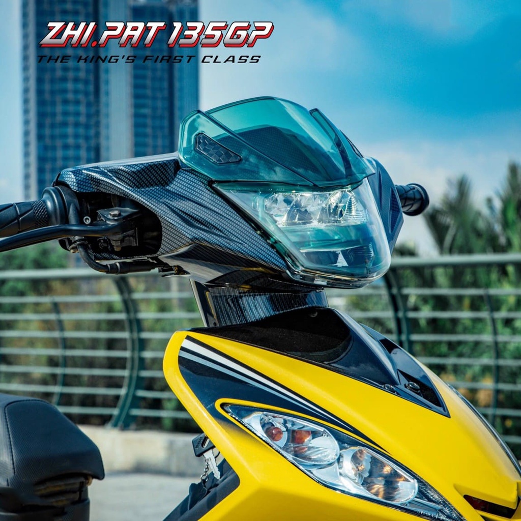 Chóa đèn Exciter 135 2005-2010, đèn pha led Ex 135 2 tầng siêu sáng Zhi.pat chính hãng - bảo hành 2 Năm