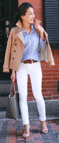 Quần jean Topshop trắng