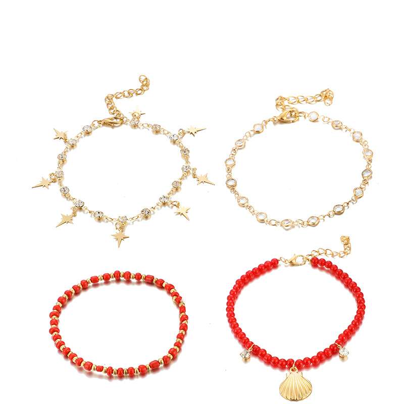 Set Shell Pendant Chain Anklet Ladies Accessories Charm Anklet | BigBuy360 - bigbuy360.vn