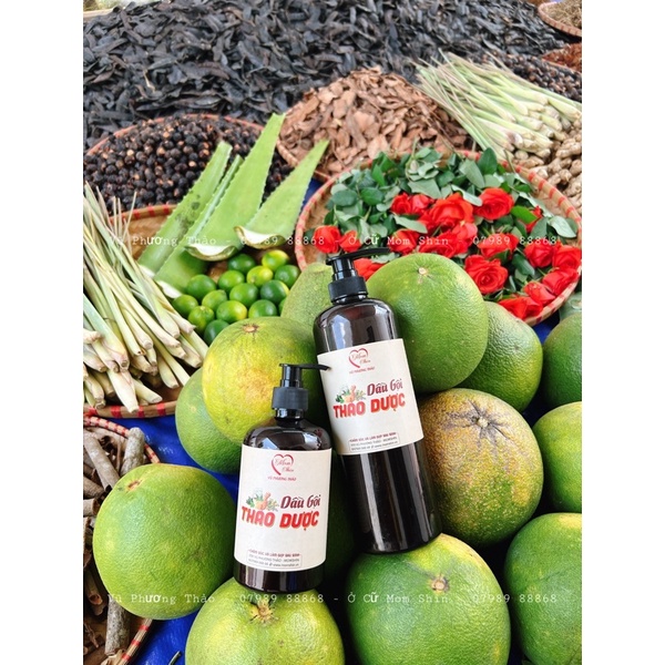 Dầu gội thảo dược Mom Shin 500ml / 1L | Rụng tóc sau sinh | Mọc nhanh dài suôn mượt | Vũ Phương Thảo | Shop Mẹ Thảo