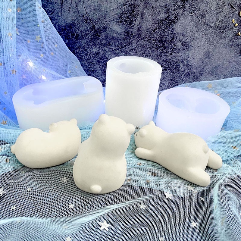 Khuôn Silicone Làm Bánh Hình Gấu Bắc Cực Dễ Thương