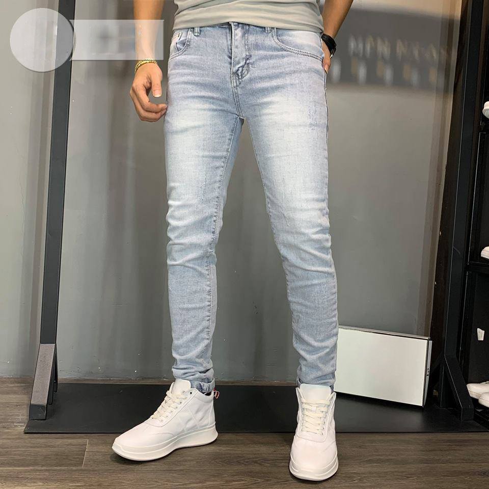 Quần Bò Nam Bạc Dáng Vừa Ống Côn Phong Cách | BigBuy360 - bigbuy360.vn