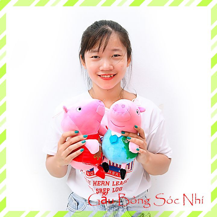 [Mua 1 Tặng 1] Gấu Bông Heo Peppa 💥 FREESHIP 💥 Gấu Bông Sóc Nhí - Mua 1 Gấu Bông Heo Peppa Tặng 1 Thước Dây Dài 1m5