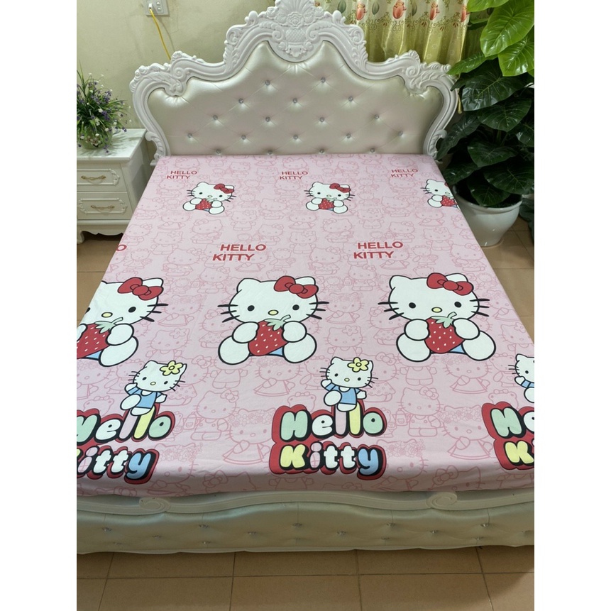 (Giá sốc) Ga chống thấm cotton HÀN QUỐC - Drap chống nước cotton bảo vệ đệm mẫu Thỏ đeo kính, ib chọn thêm mẫu