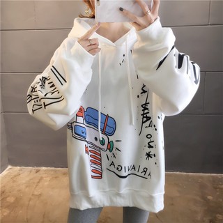 Áo Hoodie Nón Chui Trùm Đầu Nữ Chất Vải Nỉ Poly Unisex Nam Nữ, In Súng Nước WAH019NOTR