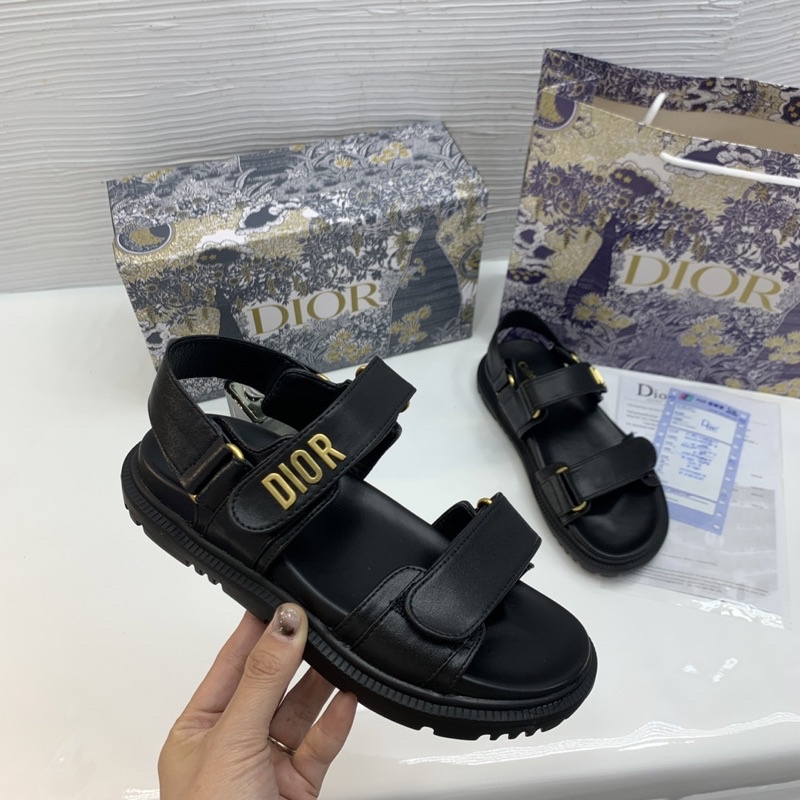 Sandal Dior Đen Full Size 35-39